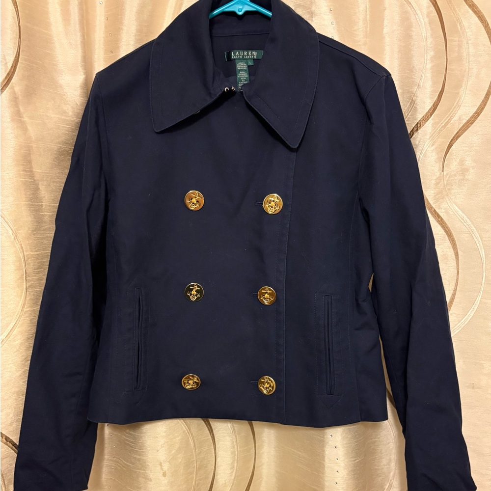 Ralph Lauren Large Navy Double-Breasted Women's Jacket